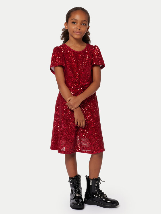 MICHAEL KORS KIDS MICHAEL KORS KIDS Elegantna obleka R30168 M Rdeča Regular Fit