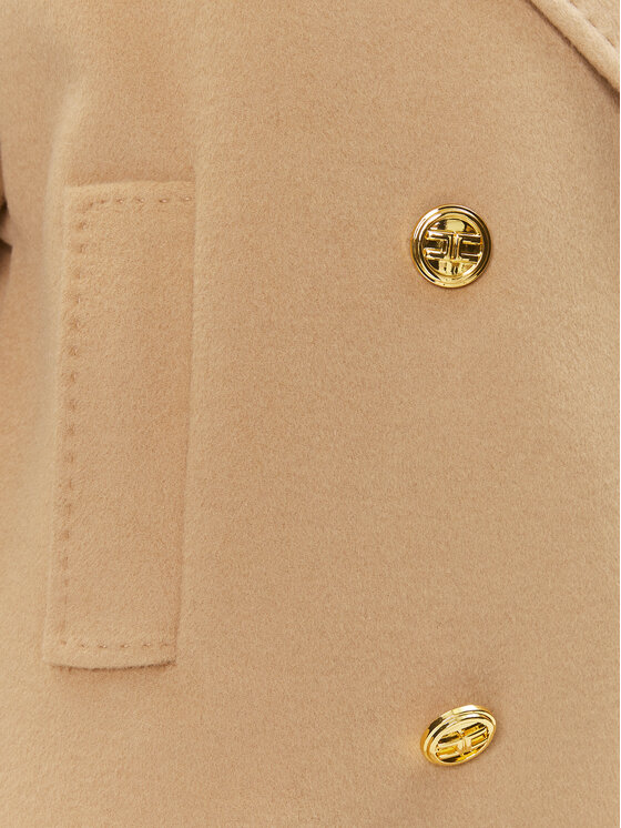Elisabetta Franchi Elisabetta Franchi Cappotto di lana CP-44D-36E2-V1000 Marrone Regular Fit