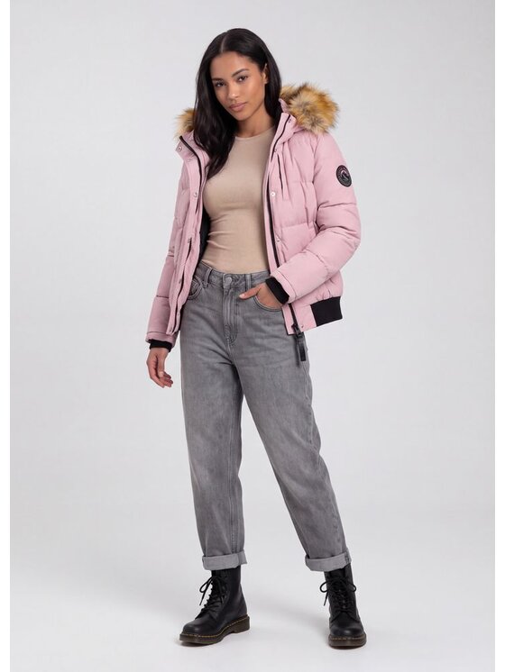 PITBULL PITBULL Kurtka zimowa AZALEA Różowy Regular Fit