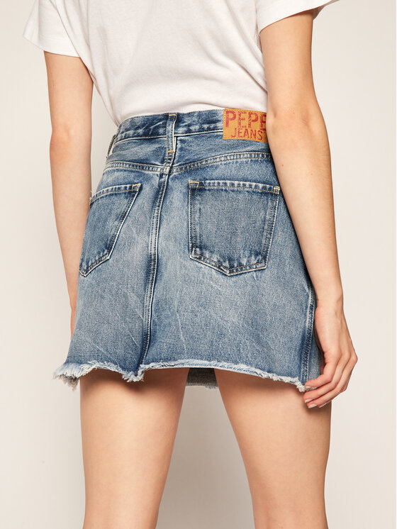 Pepe Jeans Pepe Jeans Džínsová sukňa PEPE ARCHIVE Rachel PL900877 Tmavomodrá Regular Fit