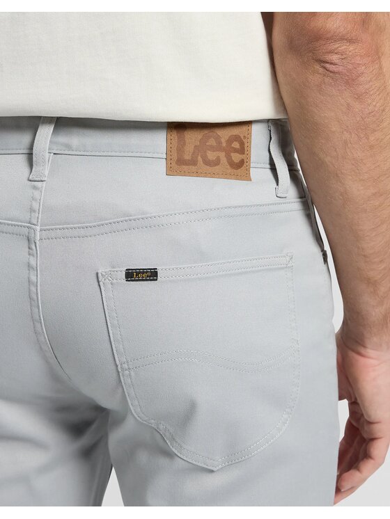 Lee Lee Spodnie materiałowe DAREN ZIP FLY Szary Regular Fit