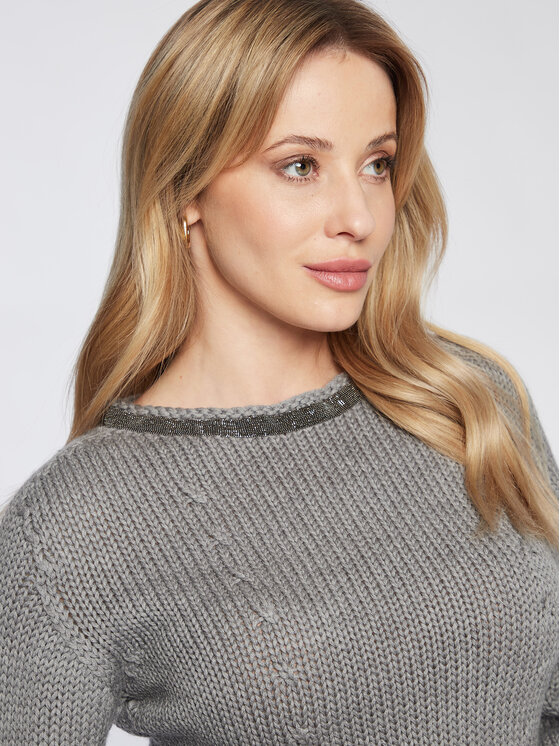 Fabiana Filippi Fabiana Filippi Sveter MAD222W109 Sivá Regular Fit