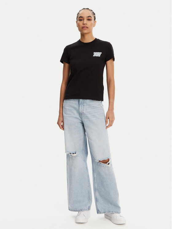 Tommy Jeans Tommy Jeans Traperice Claire DW0DW21281 Plava Wide Leg