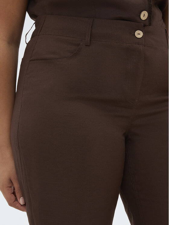Fiorella Rubino Fiorella Rubino Pantaloni di tessuto P034T005264N0V2 Marrone Over Fit