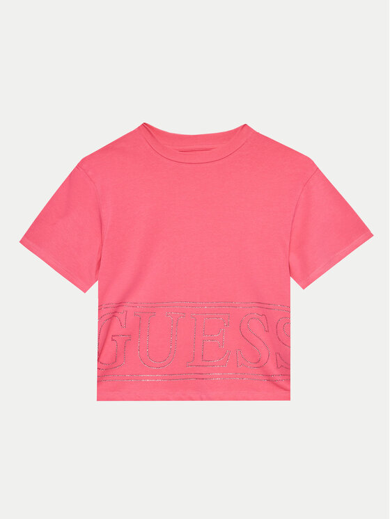 Guess Guess Тишърт J4YI17 K6YW4 Розов Boxy Fit