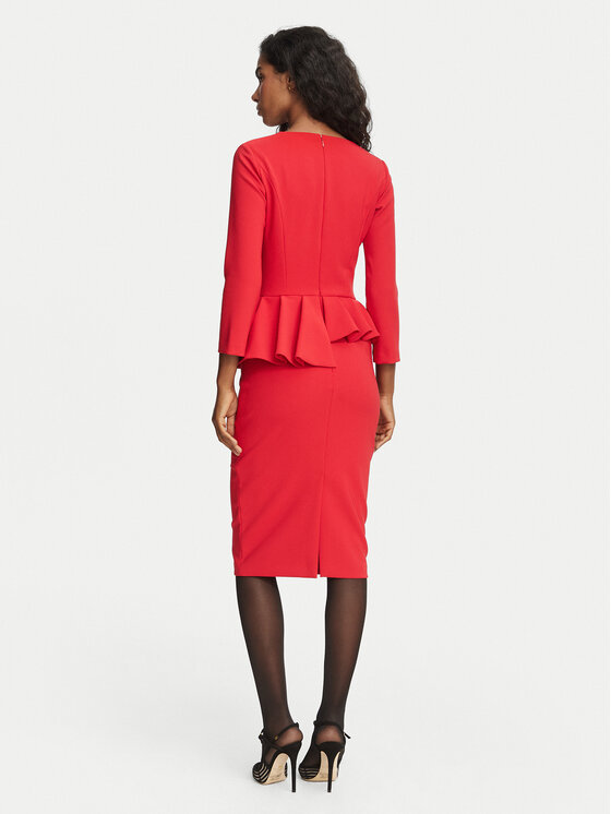 Elisabetta Franchi Elisabetta Franchi Rochie cocktail AB-010-67E2-V400 Roșu Fitted Fit
