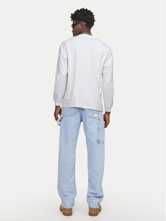 Jack&Jones Jack&Jones Majica dugih rukava Vesterbro 12251775 Bijela Loose Fit