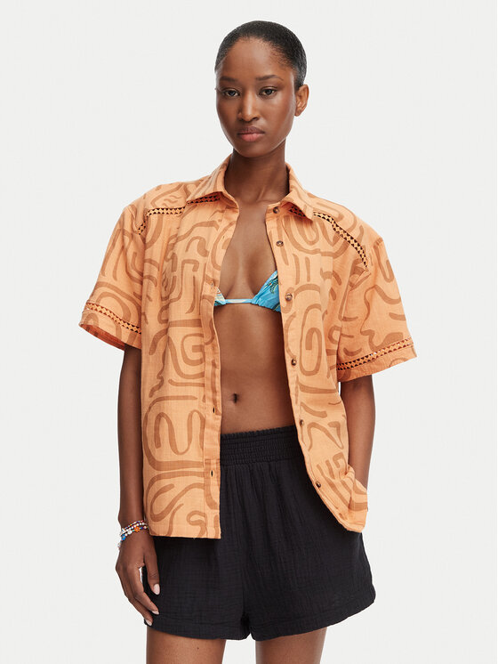 Billabong Billabong Сорочка Summers End EBJWT00126 Оранжевий Oversize