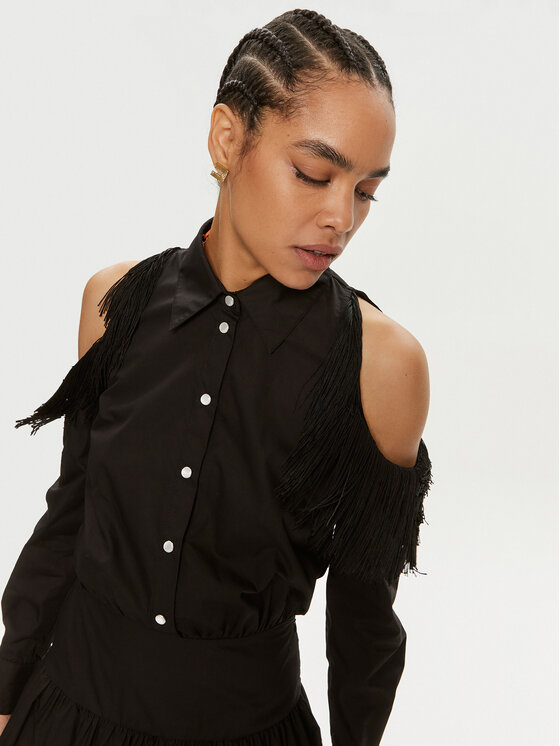 PINKO Pinko Rochie tip cămașă Hazzard 103630 A1X8 Negru Regular Fit