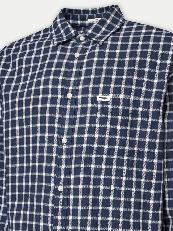 Wrangler Wrangler Koszula 112356771 Granatowy Regular Fit