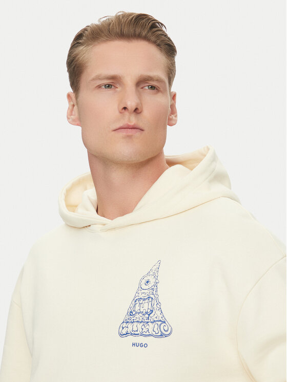 HUGO HUGO Felpa 50535344 Écru Regular Fit
