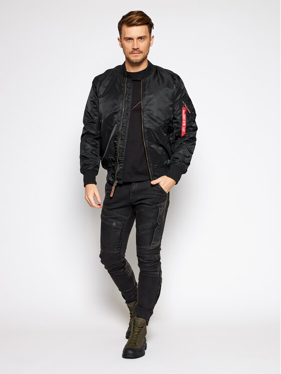 Alpha Industries Kurtka bomber Ma 1 Vf 59 Long 168100 Czarny Slim Fit