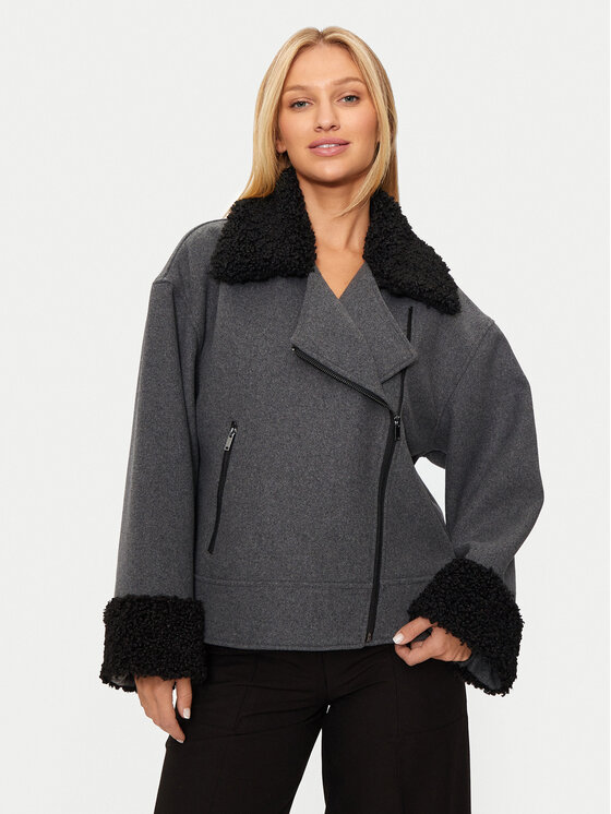 Karen by Simonsen Karen by Simonsen Átmeneti kabát Ragnu 10105195 Szürke Loose Fit