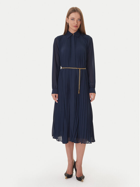 MICHAEL Michael Kors MICHAEL Michael Kors Košilové šaty MF5838A7R3 Tmavomodrá Regular Fit