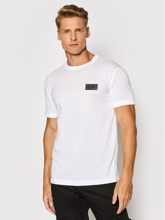 Les Hommes Marškinėliai LLT100717U Balta Regular Fit