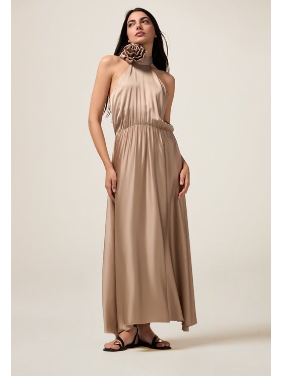 Oltre Oltre Abito da sera 7033R004988N002 Crema A-Line Fit