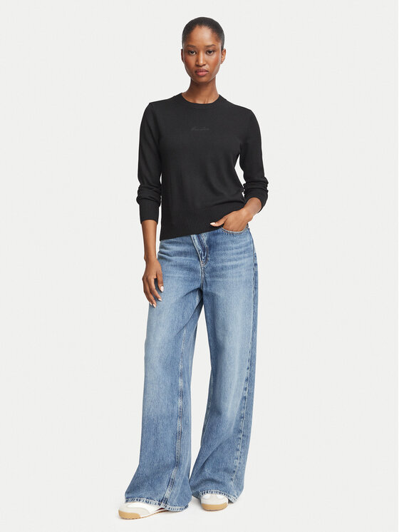 Guess Jeans Guess Jeans Pulover W6BR01 Z1244 Črna Regular Fit