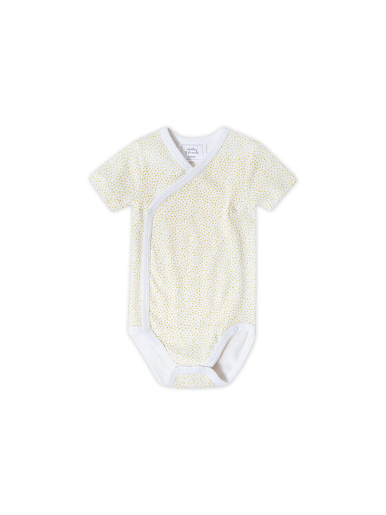 Stellou & friends Stellou & friends Komplet body dziecięcych Short Sleeve CROSS-BODY Żółty jasny