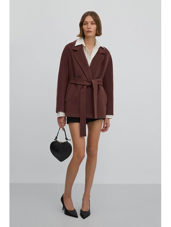 Estro Estro Cappotto ER00117092 Marrone Loose Fit