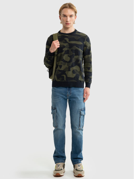 BIG STAR BIG STAR Sweter ORDI Kolorowy Comfort Fit