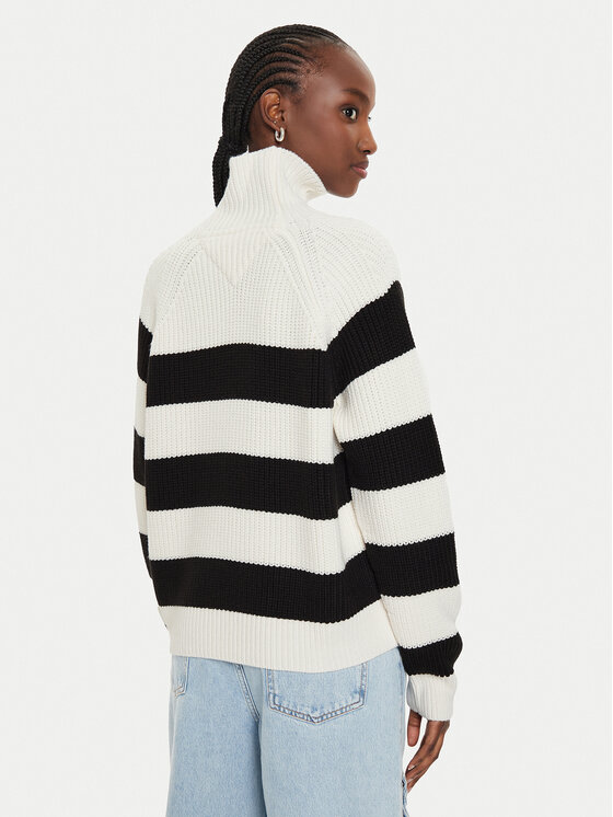 Tommy Jeans Tommy Jeans Krekls ar augstu apkakli Badge DW0DW19914 Melns Regular Fit