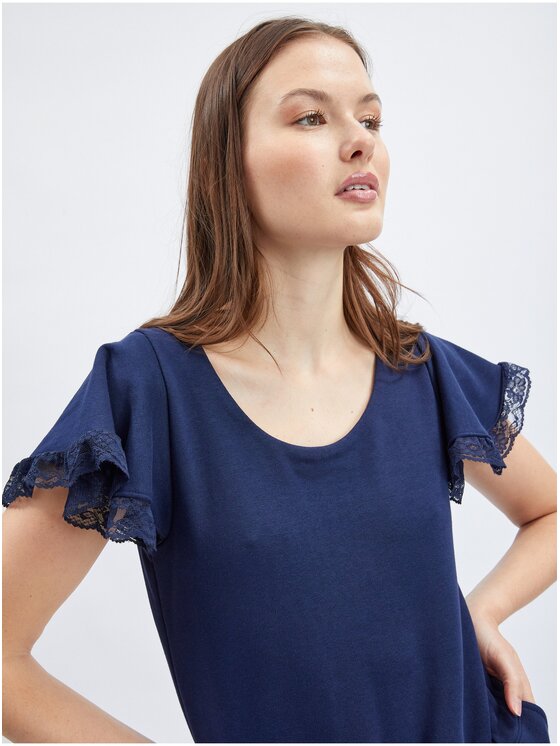 Orsay Orsay Kombinezon 453004-575000__L Granatowy Regular Fit