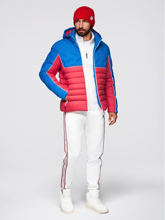 Ombre Ombre Kurtka zimowa OM-JALP-0206 Kolorowy Active Fit