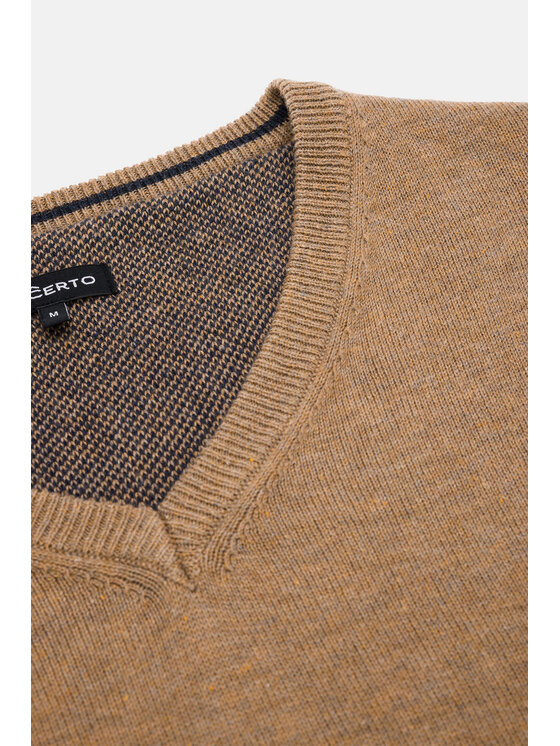 Lancerto Lancerto Sweter Harrison SW073123000004 Beżowy Regular Fit