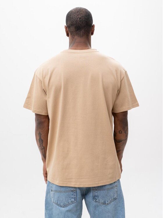 Jigga Wear Jigga Wear T-Shirt Koszulka Z Krótkim Rękawem Oversize Męska Beżowa Jigga Wear Big Tag XXL Beżowy Oversize