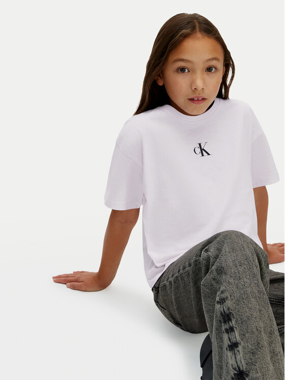 Calvin Klein Jeans Calvin Klein Jeans Футболка Logo IG0IG02136 Рожевий Boxy Fit