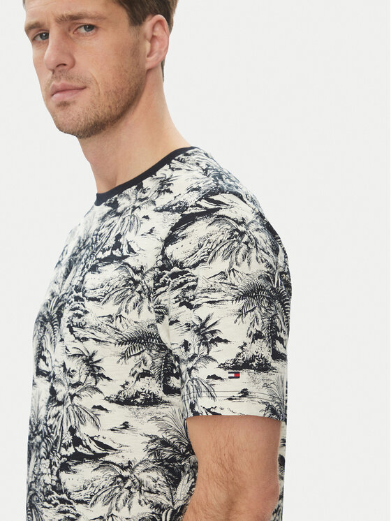 Tommy Hilfiger Tommy Hilfiger Majica Summer MW0MW38933 Kremna Slim Fit