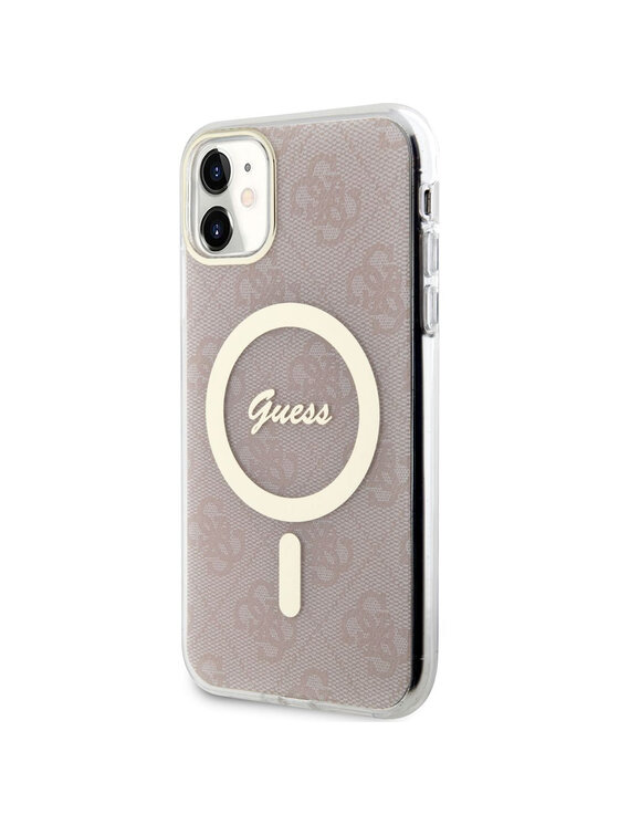 Etui na telefon Guess, Różowe złocenie, Hardcase 4G MagSafe
