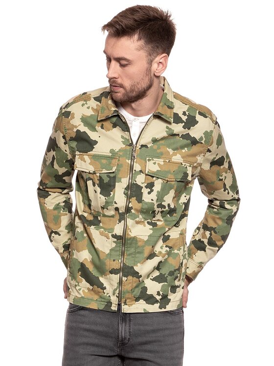 Lee Lee Giacca di transizione FATIQUE OVERSHIRT Marrone Regular Fit