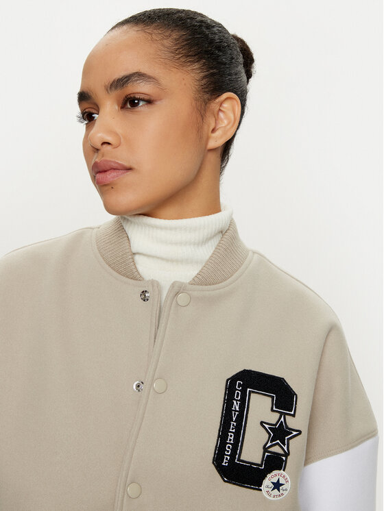 Converse Converse Bomber-jakk Retro Varsity 10026772-A01 Beež Relaxed Fit