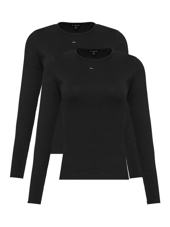 Tommy Hilfiger Set de bluze Essential DW0DW17716 Negru Slim Fit