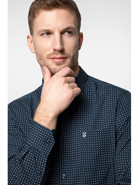 Próchnik Próchnik Koszula PM14 KO073222000047 Granatowy Slim Fit