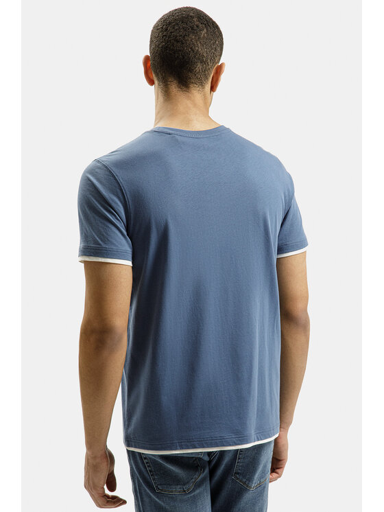 Cross Jeans Cross Jeans T-Shirt 16057-005 Niebieski Regular Fit