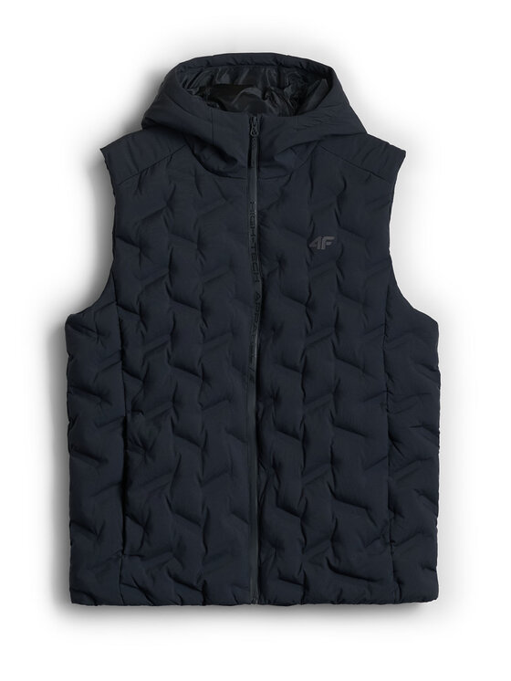 4F 4F Kamizelka URBAN COMMUTER Czarny Regular Fit