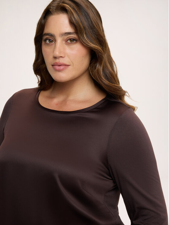 Fiorella Rubino Fiorella Rubino T-Shirt G0CWL009267N032 Brązowy Boxy Fit