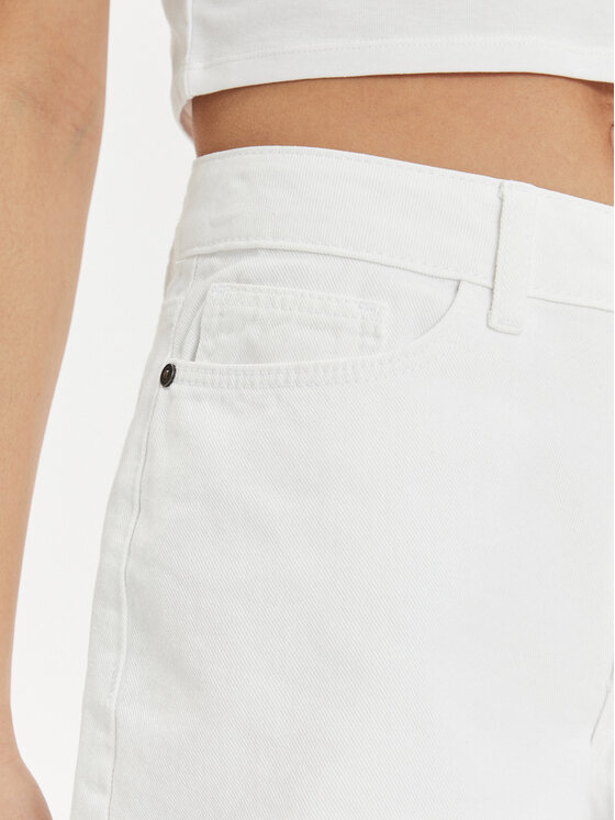 Noisy May Noisy May Pantaloni scurți de blugi Smiley 27029288 Alb Relaxed Fit