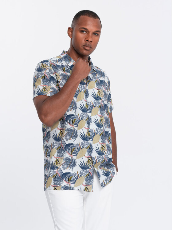 Ombre Ombre Košile OM-SHPS-0113 Bílá Regular Fit