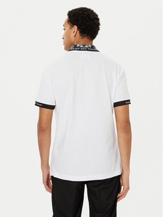 Versace Jeans Couture Versace Jeans Couture Polo 78GAGT04 Biały Regular Fit
