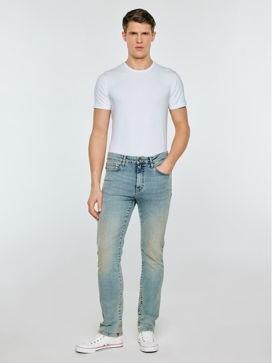 BIG STAR BIG STAR Jeansy TERRY HIGH WAIST Niebieski Slim Fit