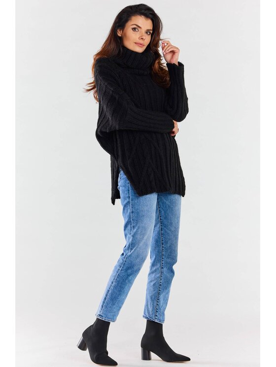 Awama Awama Maglione A477 Nero Basic Fit