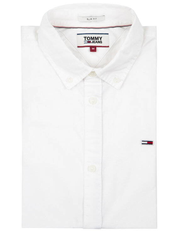 Tommy Jeans Tommy Jeans Риза Tjw Light Twill DM0DM07504 Бял Slim Fit