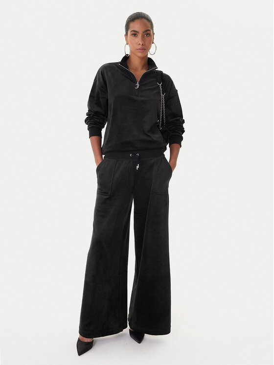 Juicy Couture Juicy Couture Spodnie dresowe Yuka JCBBJ225803 Czarny Wide Leg