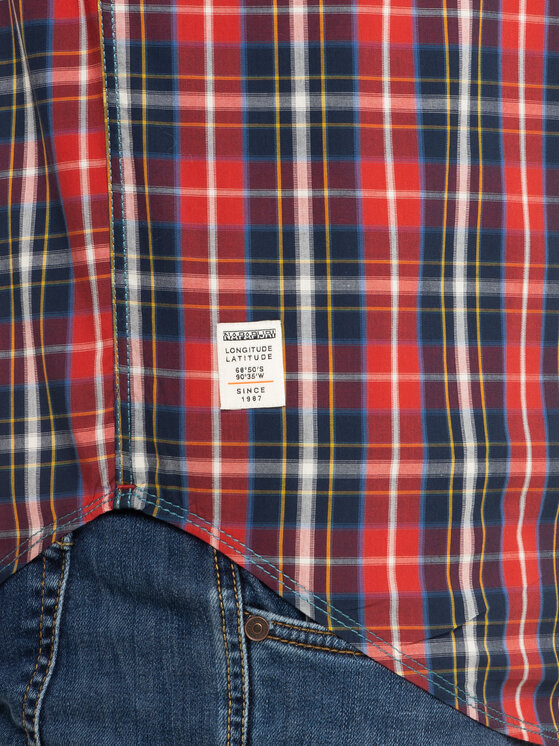 Napapijri Napapijri Camicia Goayo N0YITV1 Rosso Regular Fit