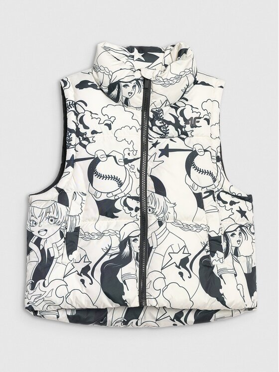 4F 4F Kamizelka OUTERWEAR Biały Oversize