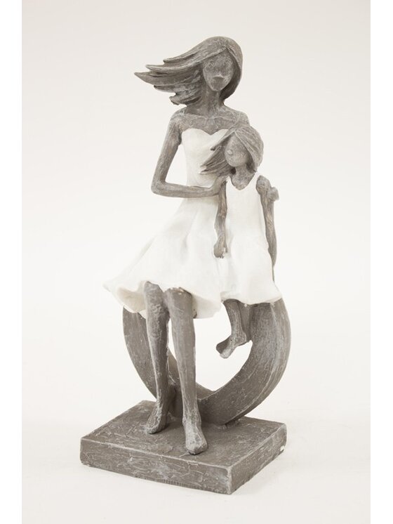 MIAhome MIAhome Figurka mamy i córki FIGURINES rondella Szary
