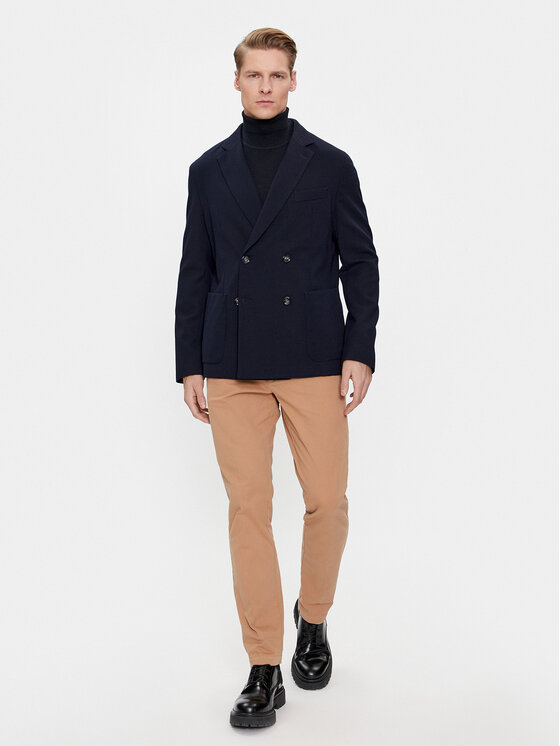 BOSS Boss Švarkas 50497271 Tamsiai mėlyna Slim Fit